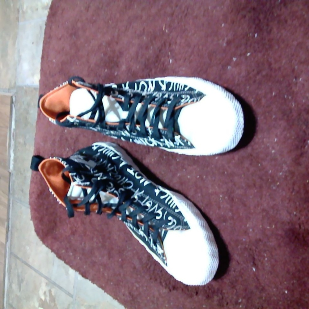 Converse Black, White, Orange Not A Chuck High-Top Sneakers